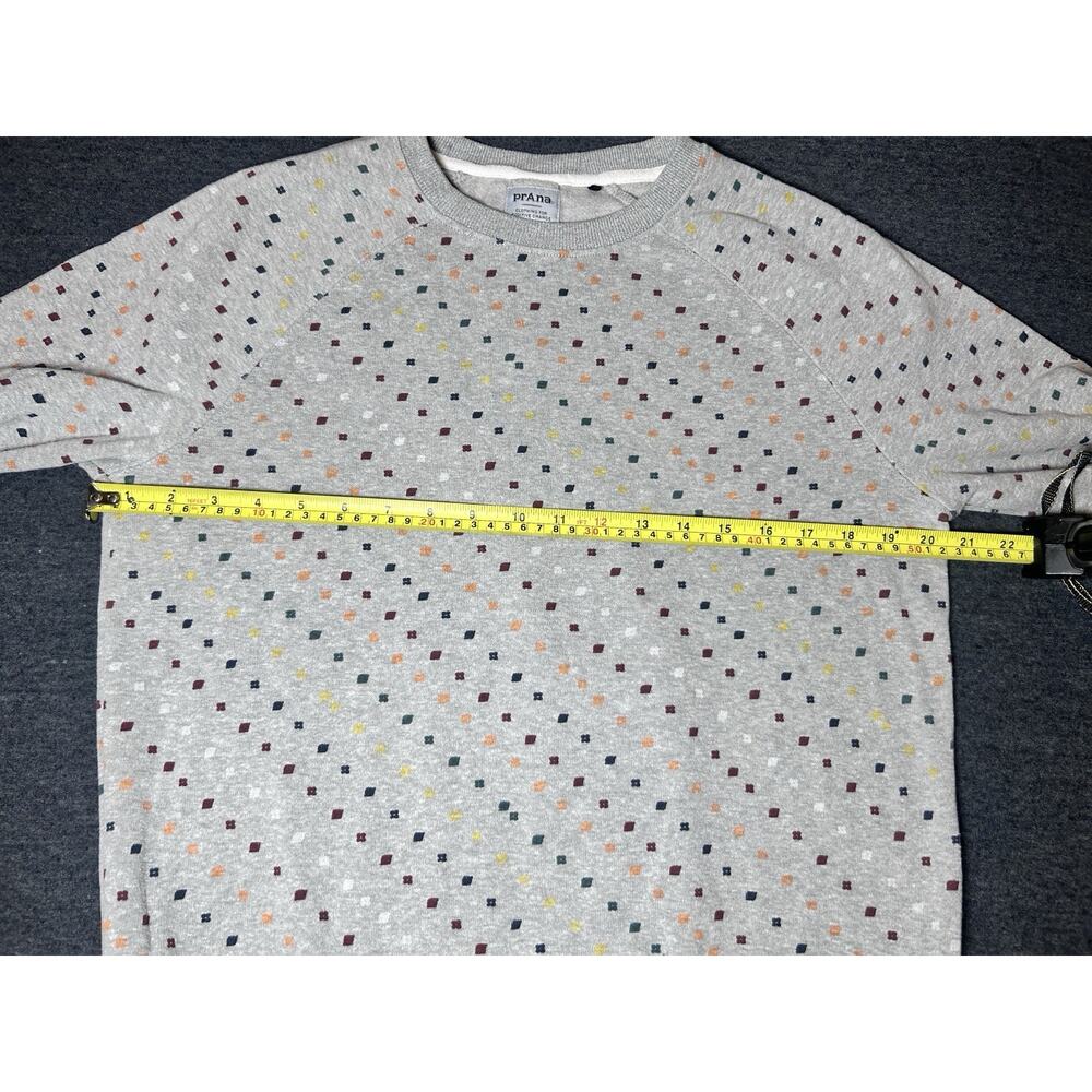 prAna Women's Crew Neck Fleece Pullover Sweatshirt Raglan Geometric M - Picture 6 of 9
